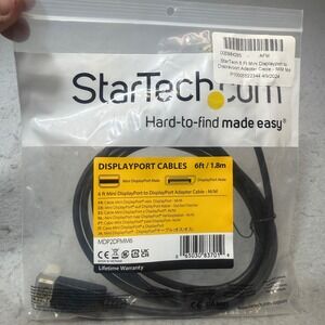 StarTech Adapter Cable Unisex 6ft Black Mini DisplayPort to DisplayPort MDP2DPMM
